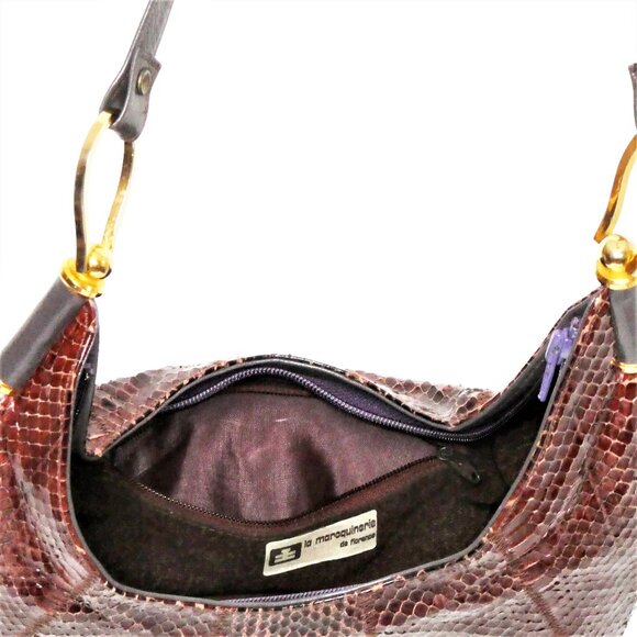 Vintage La Maroquinerie de Florence Moon Snake Leather Bag - Picture 5 of 10